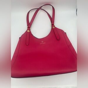 Nanette Lepore Lg Hot Pink shoulder bag with floral lining